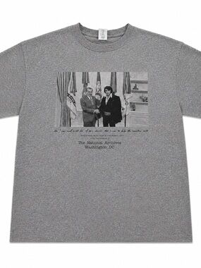 Vintage Elvis Presley Nixon National Archives Washington DC Graphic T-Shirt XL